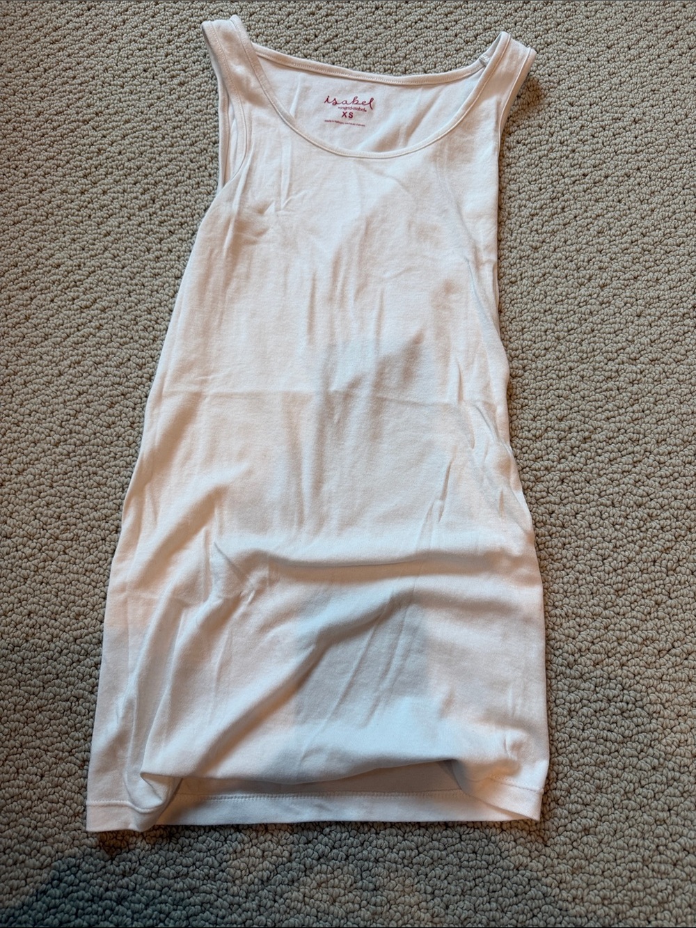 White Ingrid and Isabel maternity tank